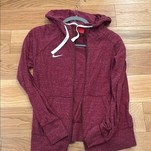 Women's Maroon Nike Hoodie Jacket